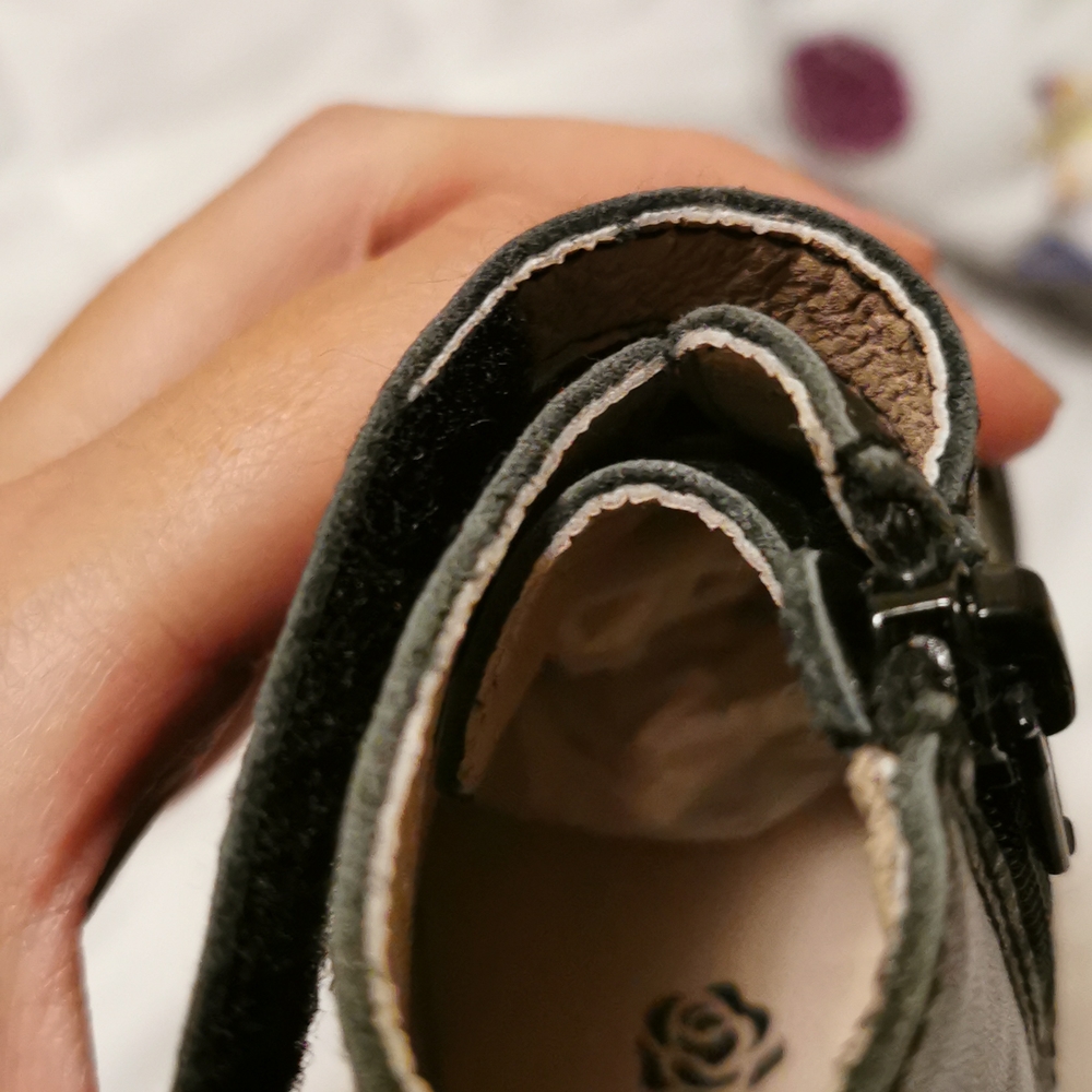 SOLD ON FB- Little Eva Rose & Co Black Leather boots (size 5- baby) - Picture 6 of 14
